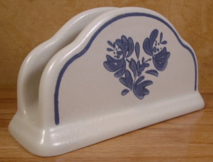 PFALTZGRAFF YORKTOWNE BLUE GRAY NAPKIN HOLDER EUC