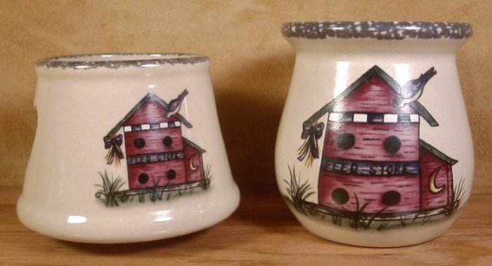 HOME & GARDEN PARTY BIRDHOUSE SM. SPOON JAR & SM. SHADE