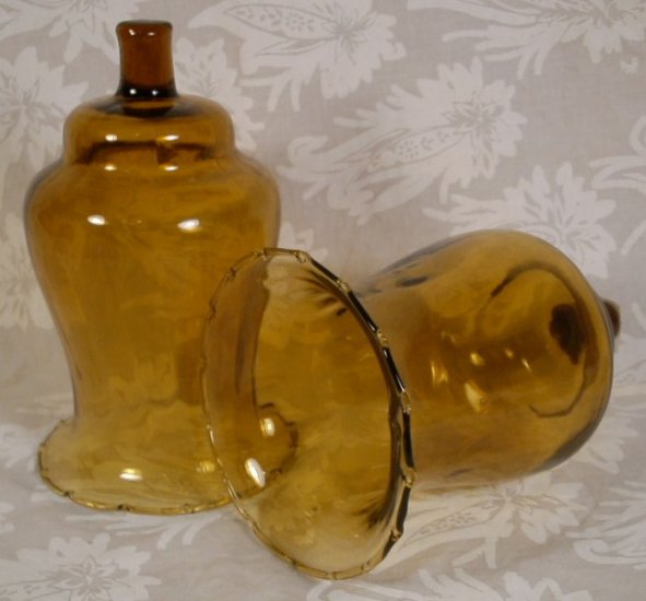HOME INTERIORS HOMCO DARK AMBER VOTIVE HOLDERS PEGLITES