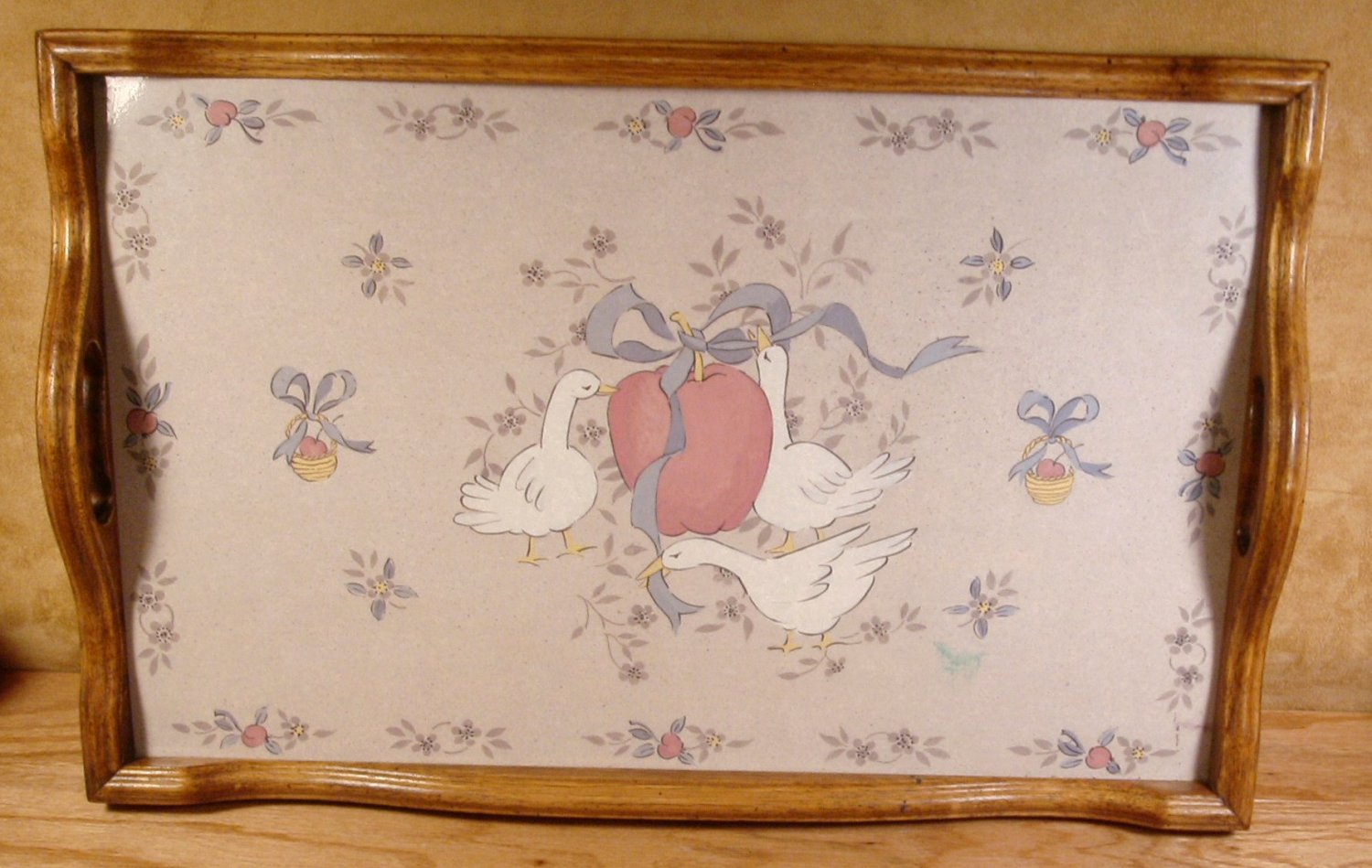 INTERNATIONAL CHINA MARMALADE GEESE BED SERVING TRAY