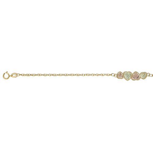Black Hills Gold 10 Karat Gold, Anklet 10.5"