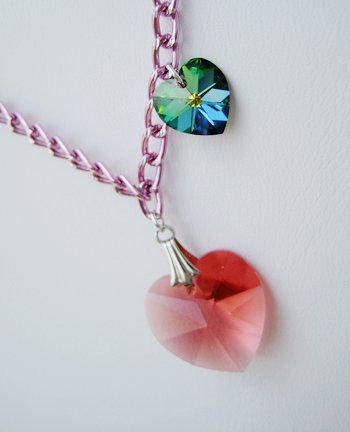 Rainbow Red Swarovski Crystal Necklace