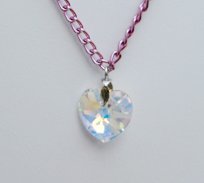 Crystal AB Swarovski Heart Necklace