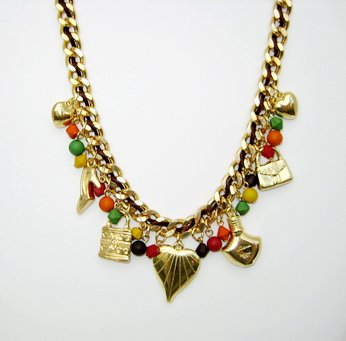 Golden Girly Charm Necklace