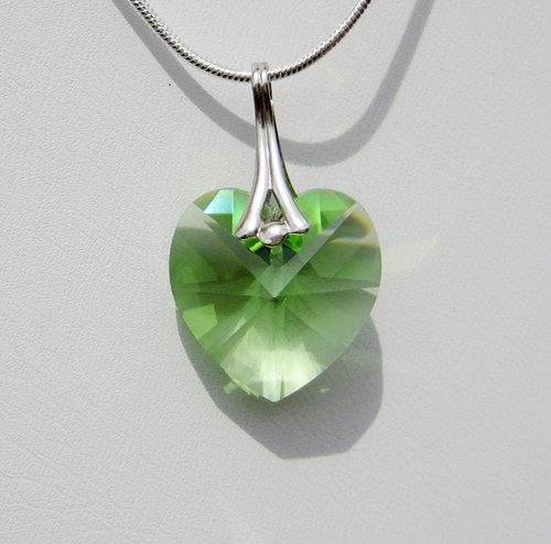 Peridot Swarovski Crystal Necklace