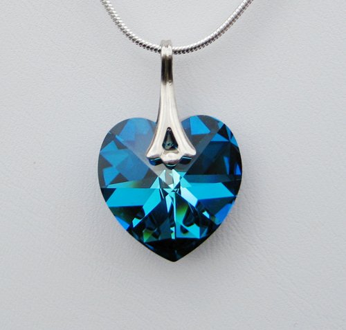 Bermuda Blue Swarovski Crystal Necklace
