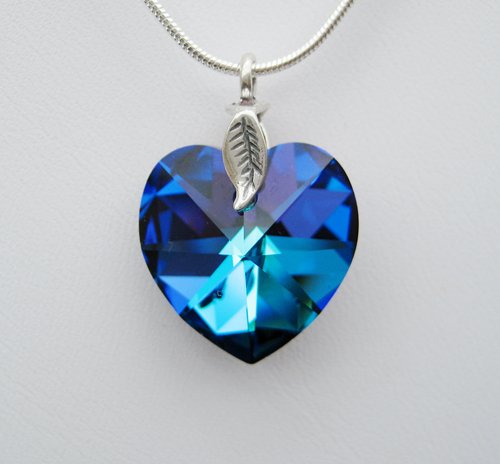 Bermuda Blue Swarovski Crystal Necklace