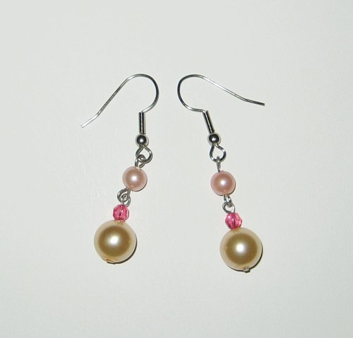Baby Pink Pearl Earrings