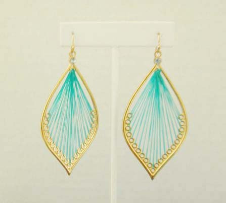 Thread Earings: Blue