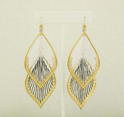 Interchangable Thread Earings: Black & White