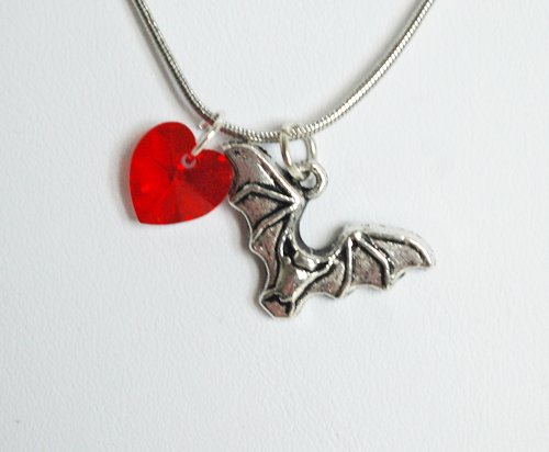Swarovski Twilight Bat Necklace (red)