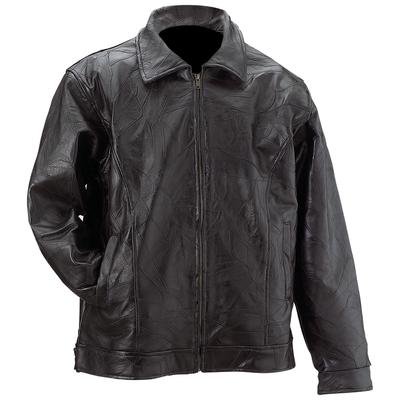 Giovanni Navarre® Italian Stone™ Design Genuine Leather Men's Eagle Jacket
