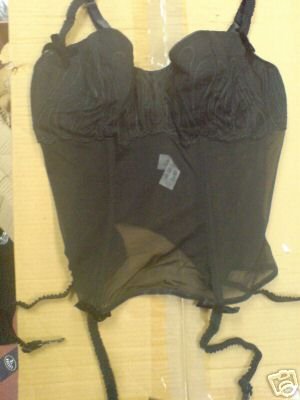 34d ballet black embroidery padded basque new but no tags