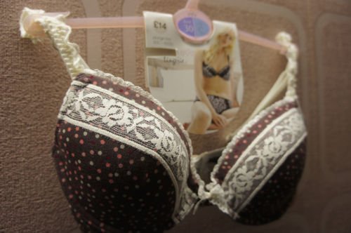 30c ex m&s modal brown mix padded cotton push up bra BN