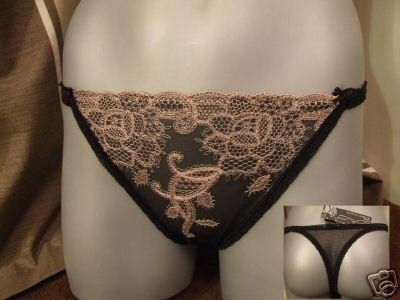 gossard elspeth gibson black 12 to 14 thong bnwt