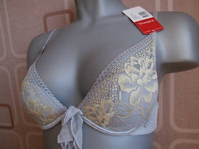 32c Triumph Supreme Temptation grey Pushup bra BNWT
