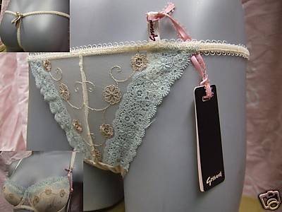 Gossard cream lace Fleurie g string thong m 12/14 BNWT
