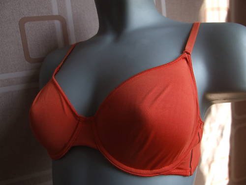 34b orange smooth underwired non padded elle bra BNWOT
