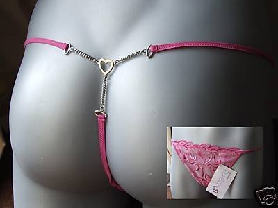 ballet pink fushia love heart g string 10 to 12 bnwt