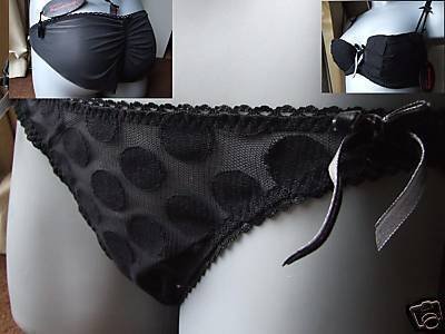 discover mademoiselle black fondant knickers size 16