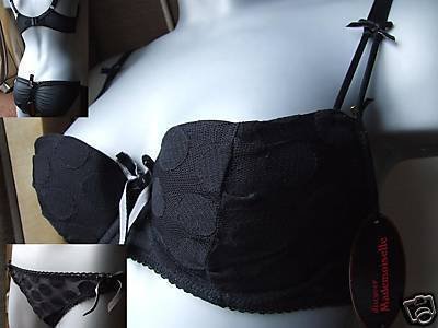 36a discover mademoiselle black fondant bra BNWT