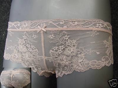 size 14 ex m&s light pink all lace boyshorts BNWOT