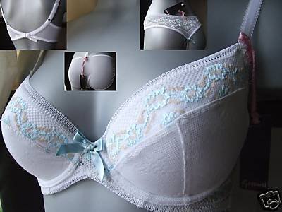 38f GOSSARD GARLAND PADDED PLUNGE white bra BNWT