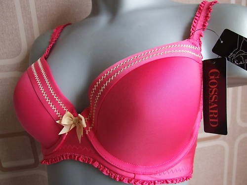 38f gossard hot pink padded underwired plunge bra BNWT