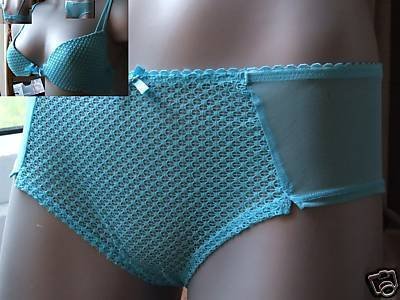 size 8 ex m&s turquoise body style short knickers bnwt