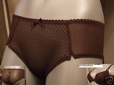 size 8 ex m&s brown body style short knickers bnwt