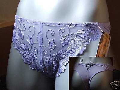 ballet lavender embroidery lace thong size 16 to 18 bnw
