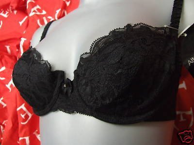 36a gossard black lace altogether balcony padded bra BN