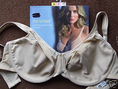 34c minimiser camel plain bra underwired ex M&S BNIB
