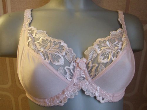 34d figura contessa pink embroidery underwire bra BNWT