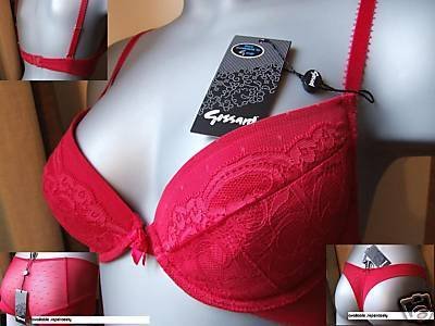 36b gossard red lace superboost pushup bra bnwt