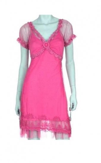 Small Size; Pink Lace Dress For Juniors and Young Ladies