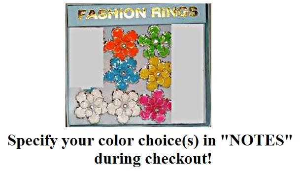 Big Flower Ring, specify your color(s) during checkout