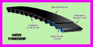 ** Gates PowerGrip Timing Belt 122XL025 / 92571167 / 9257-1167 NEW **