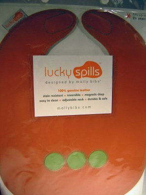 Lucky Spills Magnetic Bib by Mally Bibs Orange (HC08)