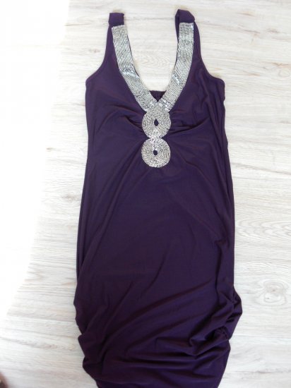 Classy Purple Chrome Sexy Club Dress(B2-0001)