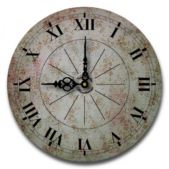 12" Decorative Wall Clock (Soothing Floral Clock)