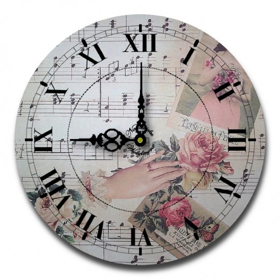 12" Decorative Wall Clock (Romantic Music)
