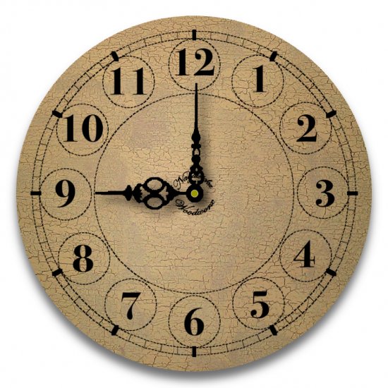 12" Decorative Wall Clock (Crackle)