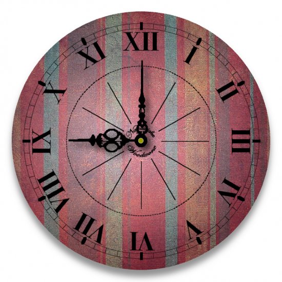 12" Decorative Wall Clock (Stripes)