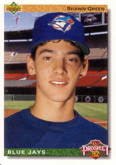 SHAWN GREEN 1992 UPPER DECK #55 ROOKIE TORONTO BLUE JAYS