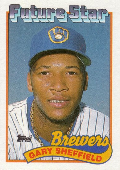 GARY SHEFFIELD 1989 TOPPS #343 ROOKIE MILWAUKEE BREWERS