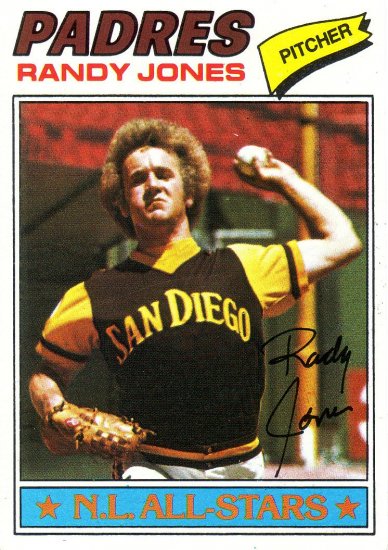 RANDY JONES 1977 TOPPS #550 SAN DIEGO PADRES