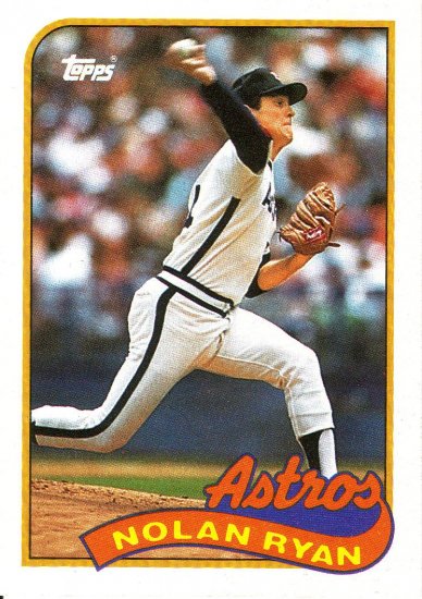 NOLAN RYAN 1989 TOPPS #530 HOUSTON ASTROS