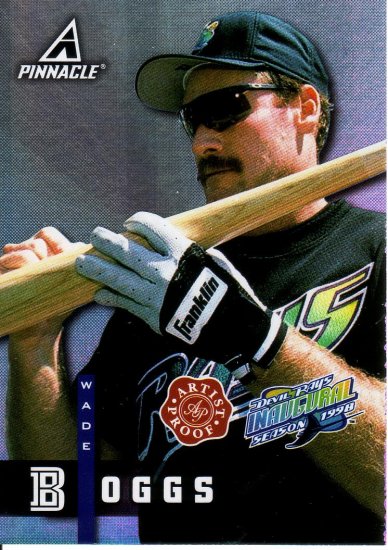 WADE BOGGS 1998 PINNACLE PLUS ARTIST PROOF #AP43 TAMPA BAY DEVIL RAYS