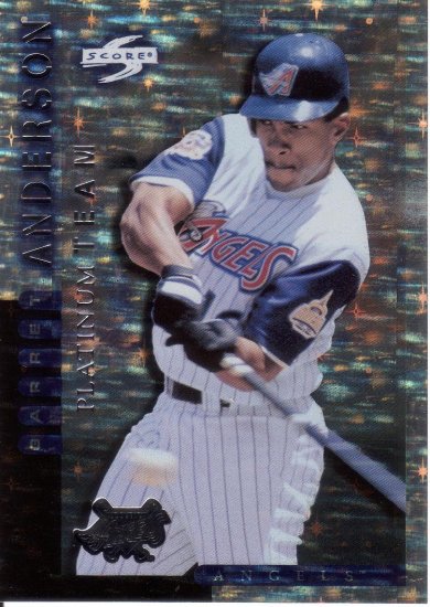GARRET ANDERSON 1998 SCORE ANGELS PLATINUM TEAM #15 ANAHEIM ANGELS